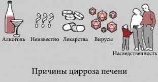 Причины цирроза печени